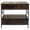 3 Drawer Wood Side Table Bargain Sale