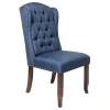 Aahmad Blue Tufted Wing Dining Chair Featured