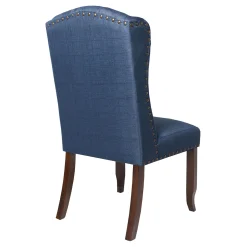 Aahmad Blue Tufted Wing Dining Chair Featured