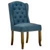Aahmad Iii Azure Wingback Dining Chair Discount