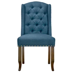Aahmad Iii Azure Wingback Dining Chair Discount