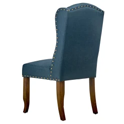 Aahmad Iii Azure Wingback Dining Chair Discount