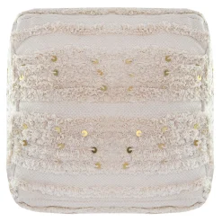 Amala Sequin Tufted Pouf Premium