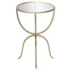 Astoria Round Accent Table, Gold Promotion
