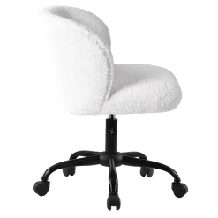 Aubrey White Sherpa Office Chair Featured
