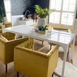 Bendell Yellow Velvet Tufted Accent Club Chair With Gold Legs Opening Sales