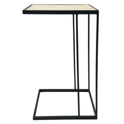 Black Metal C-Table With Light Wooden Top Less Expensive