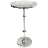 Calvin Silver Metal Accent Table, 22 Online Discount