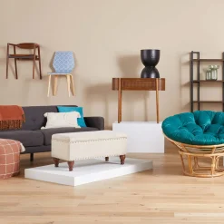 Classic Papasan Cushion, Teal Discount Online