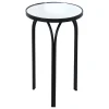 Colton Mirrored-Top Accent Table, Black Promotion