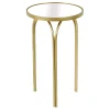 Colton Mirrored-Top Accent Table, Gold Promotion