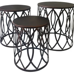 Copper Round Metal Side Table, Medium Cheaper