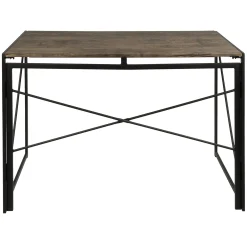 Dakota Black & Brown Industrial Modern Office Desk Bargain Sale
