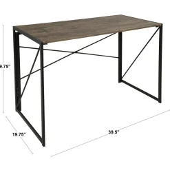 Dakota Black & Brown Industrial Modern Office Desk Bargain Sale