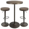 Dakota 3-Piece Antique Bronze Dining Table Set Online Discount
