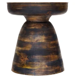 Dark Brown Wood Accent Table Opening Sales