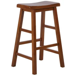 Dark Oak Saddle Backless Barstool, 29 Promotion