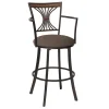 Devon Oversized Brown Barstool With Arms, 30 Discount Online