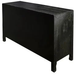 2-Door Carved Black Long Cabinet Opening Sales