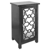 1-Door Mirrored Silver Cabinet Exquisite Gifts