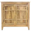 2-Door Natural Mango Wood Cabinet Premium