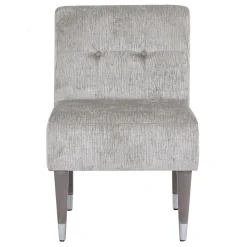 Dove Accent Chair With Silver Capped Wood Legs Promotion