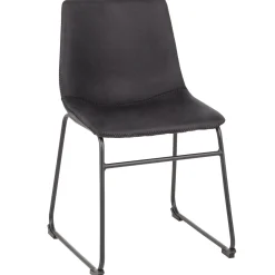 Drake Modern Industrial Dining Chair, Dark Grey Promotion