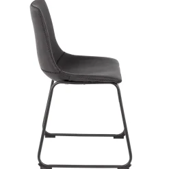 Drake Modern Industrial Dining Chair, Dark Grey Promotion