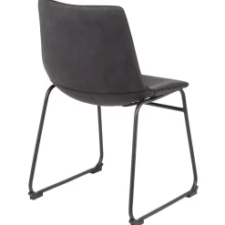 Drake Modern Industrial Dining Chair, Dark Grey Promotion