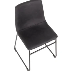 Drake Modern Industrial Dining Chair, Dark Grey Promotion