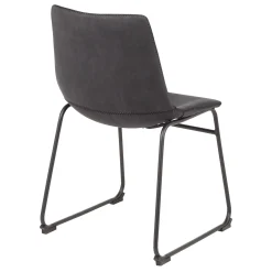 Drake Modern Industrial Dining Chair, Grey Discount Online