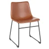 Drake Modern Industrial Dining Chair, Cognac Cheaper