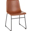Drake Modern Industrial Dining Chair, Cognac Clearance