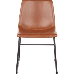 Drake Modern Industrial Dining Chair, Cognac Clearance
