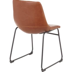Drake Modern Industrial Dining Chair, Cognac Clearance