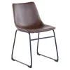 Drake Modern Industrial Dining Chair, Espresso Discount