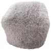 Faye Shag Pouf, Grey Online Discount
