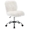 Fiona White Faux Fur Adjustable Office Chair Low Price