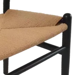 Found & Fable Set Of 2 Denise Black Wishbone Dining Chair Premium