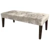 Grace Mitchell Courtney Tufted Bench, Grey Clearance