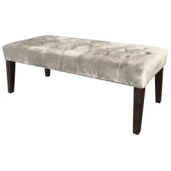 Grace Mitchell Courtney Tufted Bench, Grey Clearance