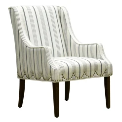 Grace Mitchell Olivia Striped Scalloped Arm Chair Discount