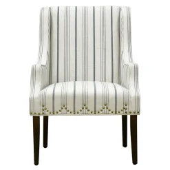 Grace Mitchell Olivia Striped Scalloped Arm Chair Discount