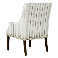 Grace Mitchell Olivia Striped Scalloped Arm Chair Discount