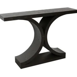 Greenwich Curved Console Table, Brown Clearance