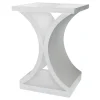 Greenwich Curved End Table Wht Flash Sale