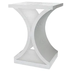 Greenwich Curved End Table Wht Flash Sale