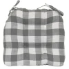 Grey Cotton Buffalo Check Chair Pad Cheaper
