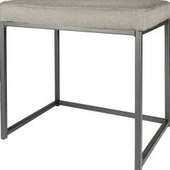 Grey Rectangle Vanity Stool Premium