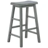 Grey Saddle Backless Barstool, 29 Fashion